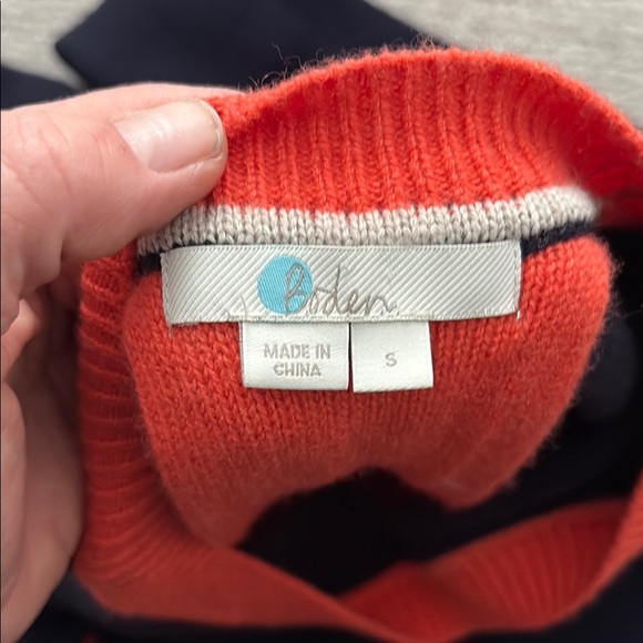 Boden orange & blue Crewneck Sweater Cozy Knit - Picture 3 of 4